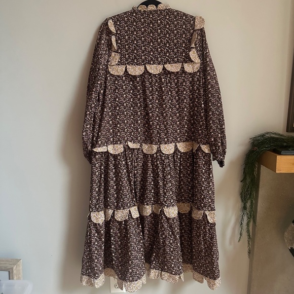 STELLA NOVA Loan Dress in Flower Bud Dark Purple Atterley In Brown - Picture 8 of 10